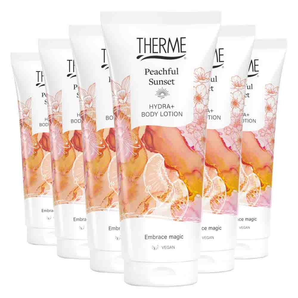 Therme 6x Peachful Sunset Body Lotion 200 ml - 6 stuks