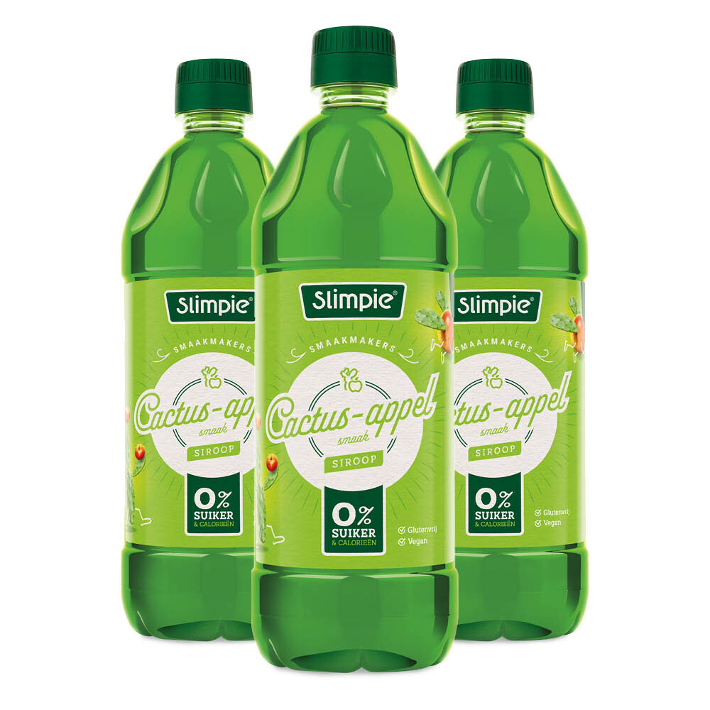 3x Slimpie Siroop Cactus Appel 650 ml