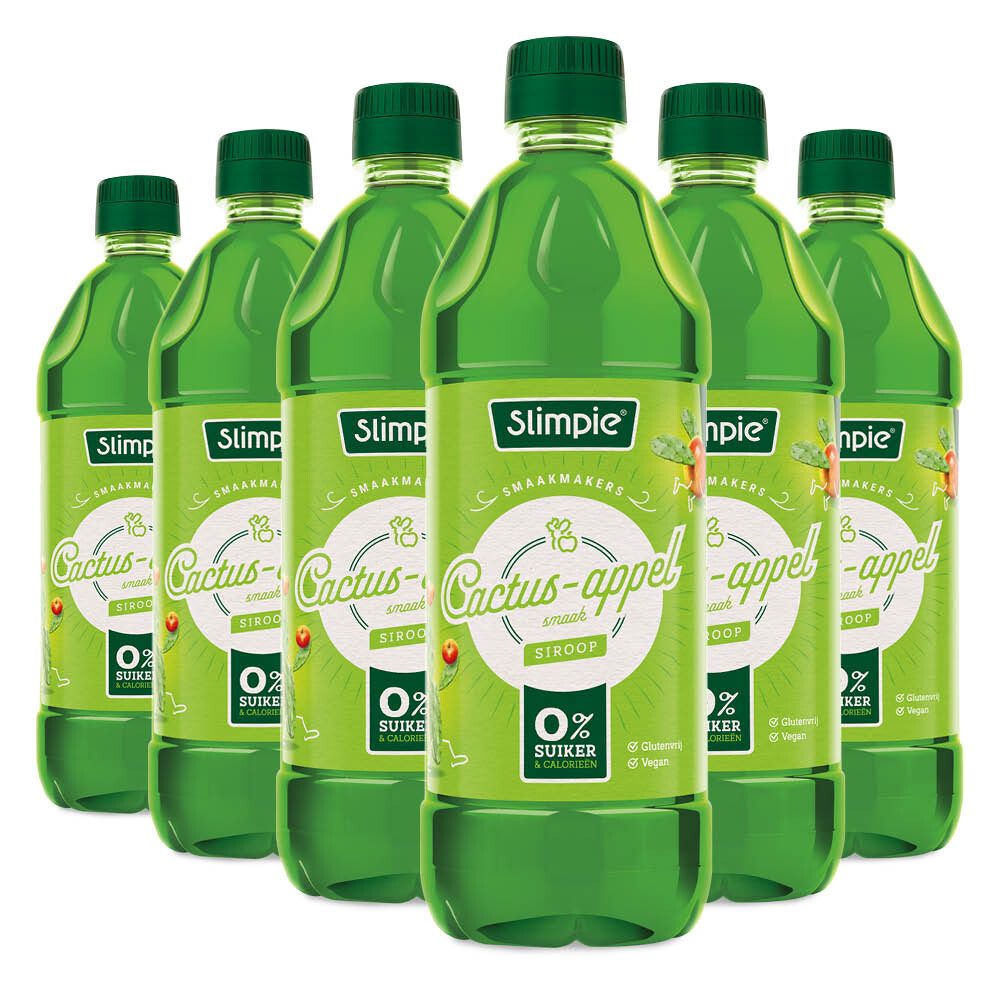 6x Slimpie Siroop Cactus Appel 650 ml