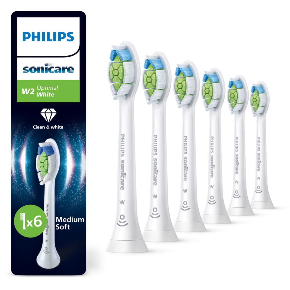 Philips Sonicare Opzetborstels W2 Optimal White Wit HX6066/87 6 - 6 stuks