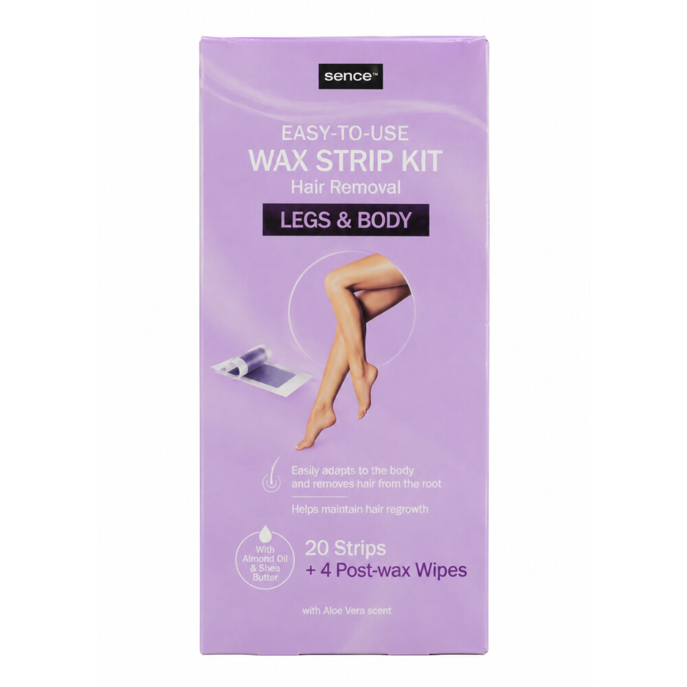 6x Sence Wax Strips + Post Wax Wipes 20 stuks