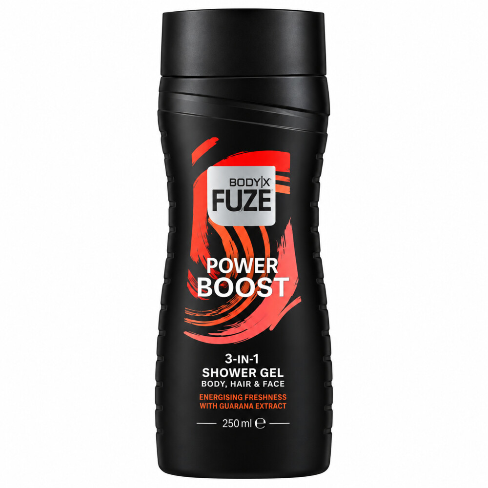 6x Body-X Fuze Douchegel 3in1 Power Boost 300 ml