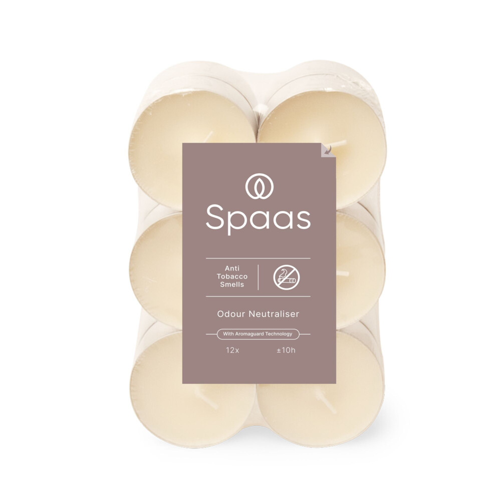 SPAAS Maxi Theelichten Anti-tabak 12 stuks