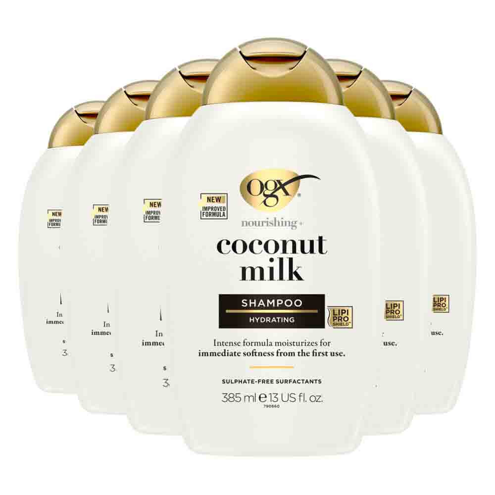 6x OGX Coconut Milk Shampoo 385 ml