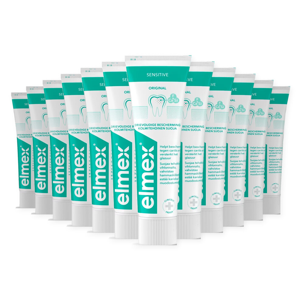 12x Elmex Tandpasta Sensitive Original 75 ml