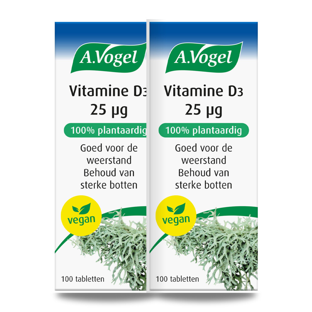 2x A.Vogel Vitamine D3 25 ug 100 tabletten