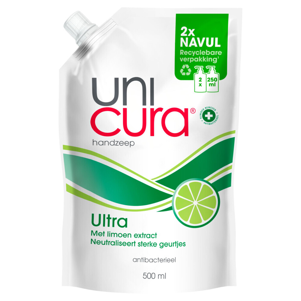 Unicura Ultra Handzeep Navulling Limoen Extract 500 ml