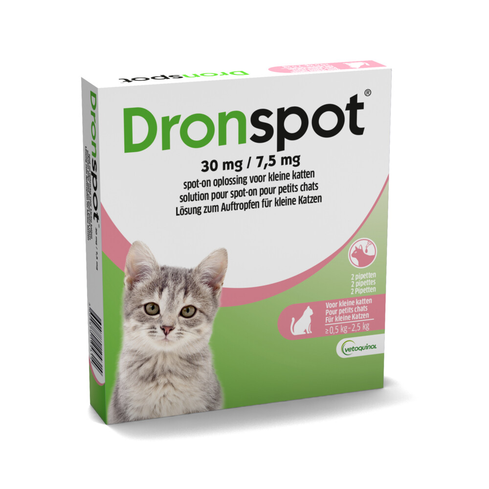 Dronspot Ontworming Spot-On Kat Kleine Kat 2 stuks