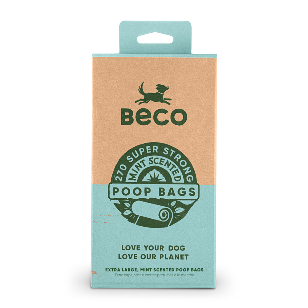 Beco Poop Bags Recycled Value Pack Mint 270 stuks