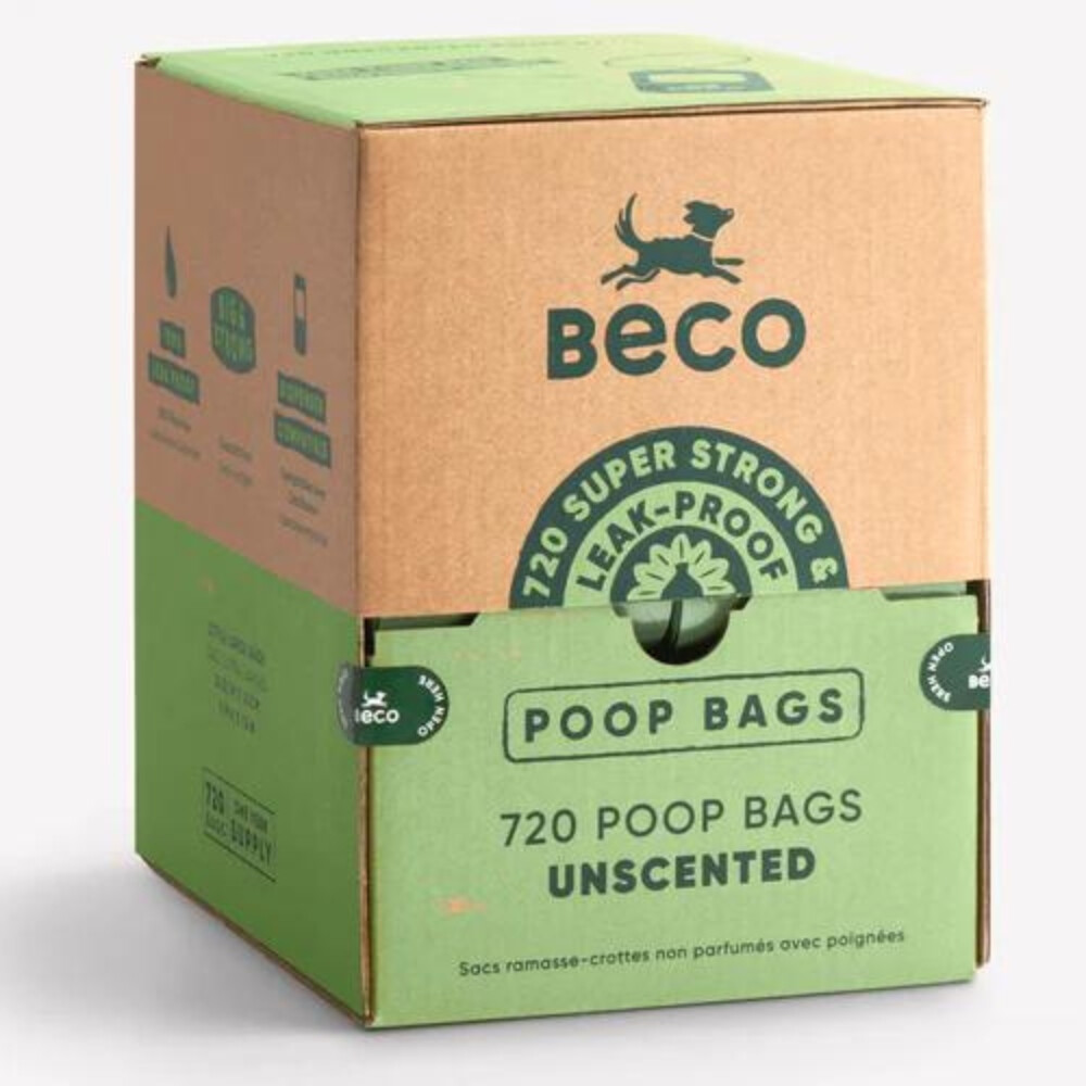 Beco Poop Bags Recycled Incl Poepzakhouder Ongeparfumeerd 720 stuks