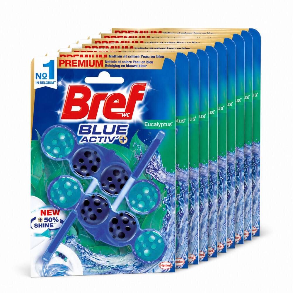 10x Bref Toiletblok Blue Activ Eucalyptus 2 stuks