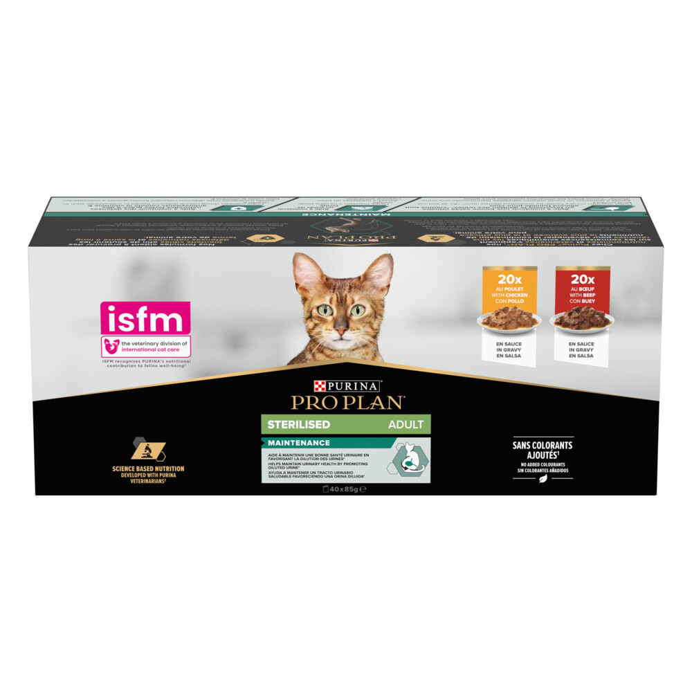 Pro Plan Kattenvoer Nat Adult Sterilised Maintenance Kip - Rund 40 x 85 gr