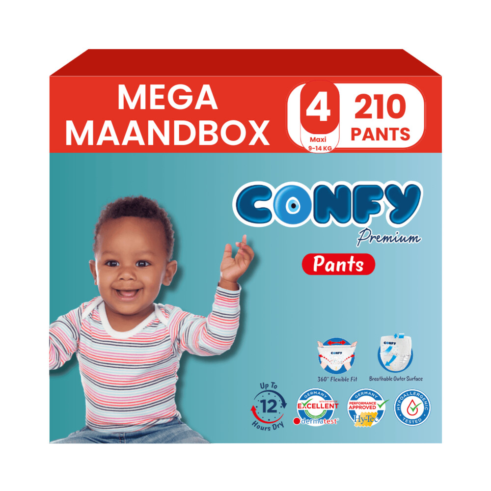 8x Confy Premium Luierbroekjes Maat 4 Maxi 9-14kg 30 stuks
