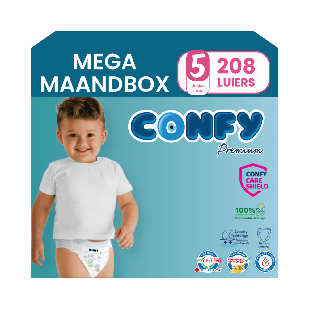8x Confy Premium Luiers Maat 5 Junior 11-18kg 26 stuks