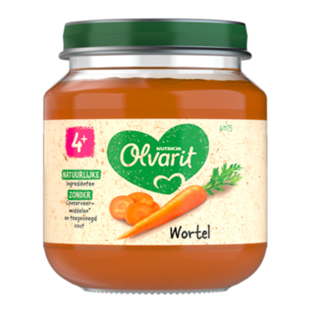 Olvarit wortel 4+ mnd (6 x 125 gram)