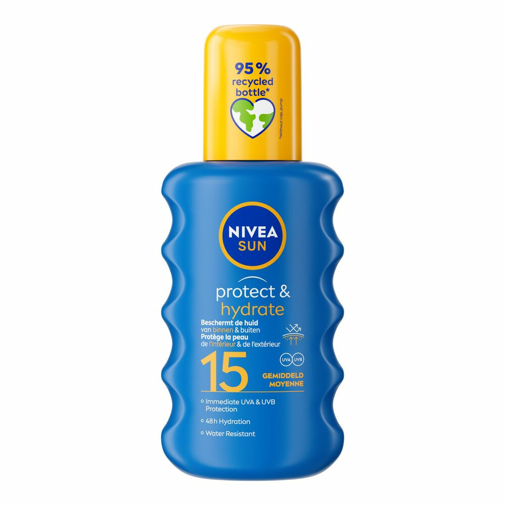 2x Nivea Sun Protect&Hydrate Zonnespray SPF 15 200 ml