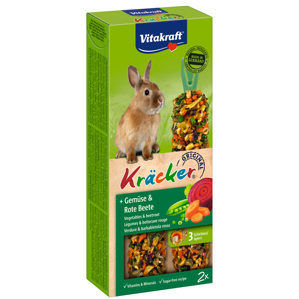 Vitakraft Konijn Kracker Groente - Biet 2 stuks