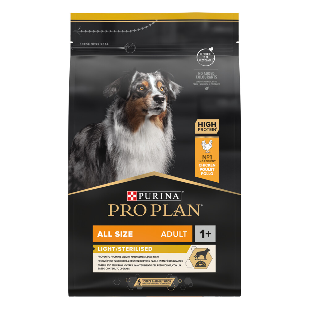 Pro Plan Dog Adult Light Kip-rijst 3 kg