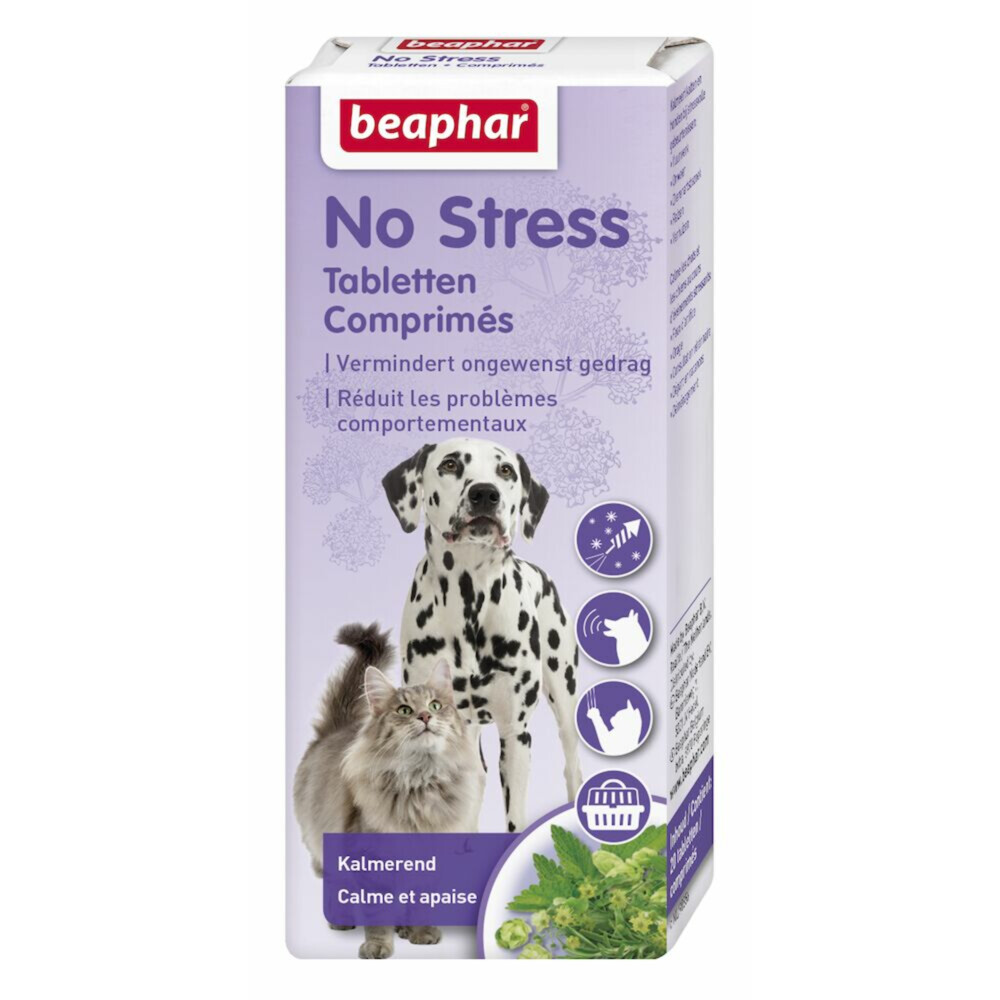 3x Beaphar No Stress Hond Kat 20 tabletten