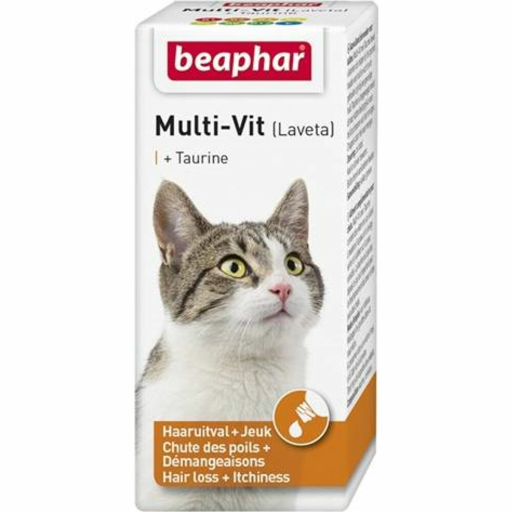 6x Beaphar Multi-Vit Kat Laveta 20 ml