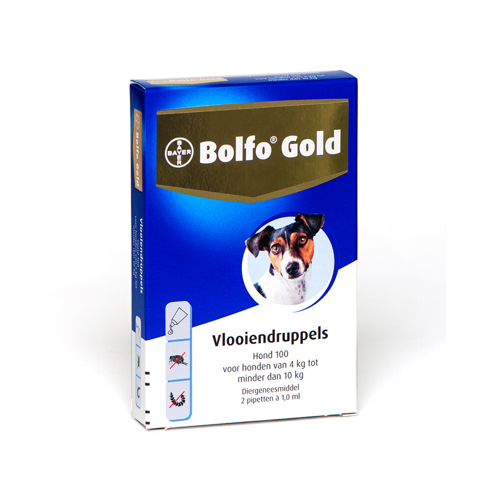 Bolfo 100 2 pipet gold hond vlooiendruppels
