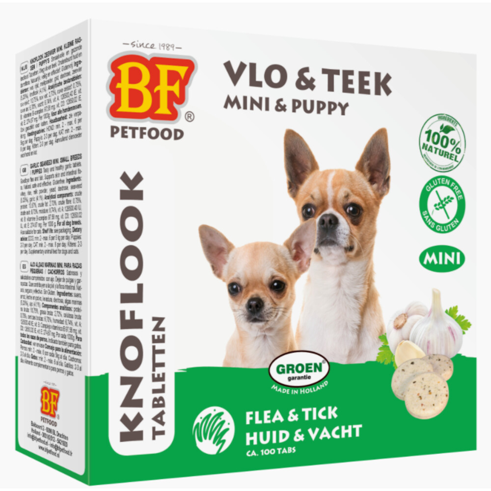 mijn thermometer Uitputten BF Petfood Hondensnoepjes Anti-Vlo Knoflook - Zeewier Mini 100 stuks |  Plein.nl