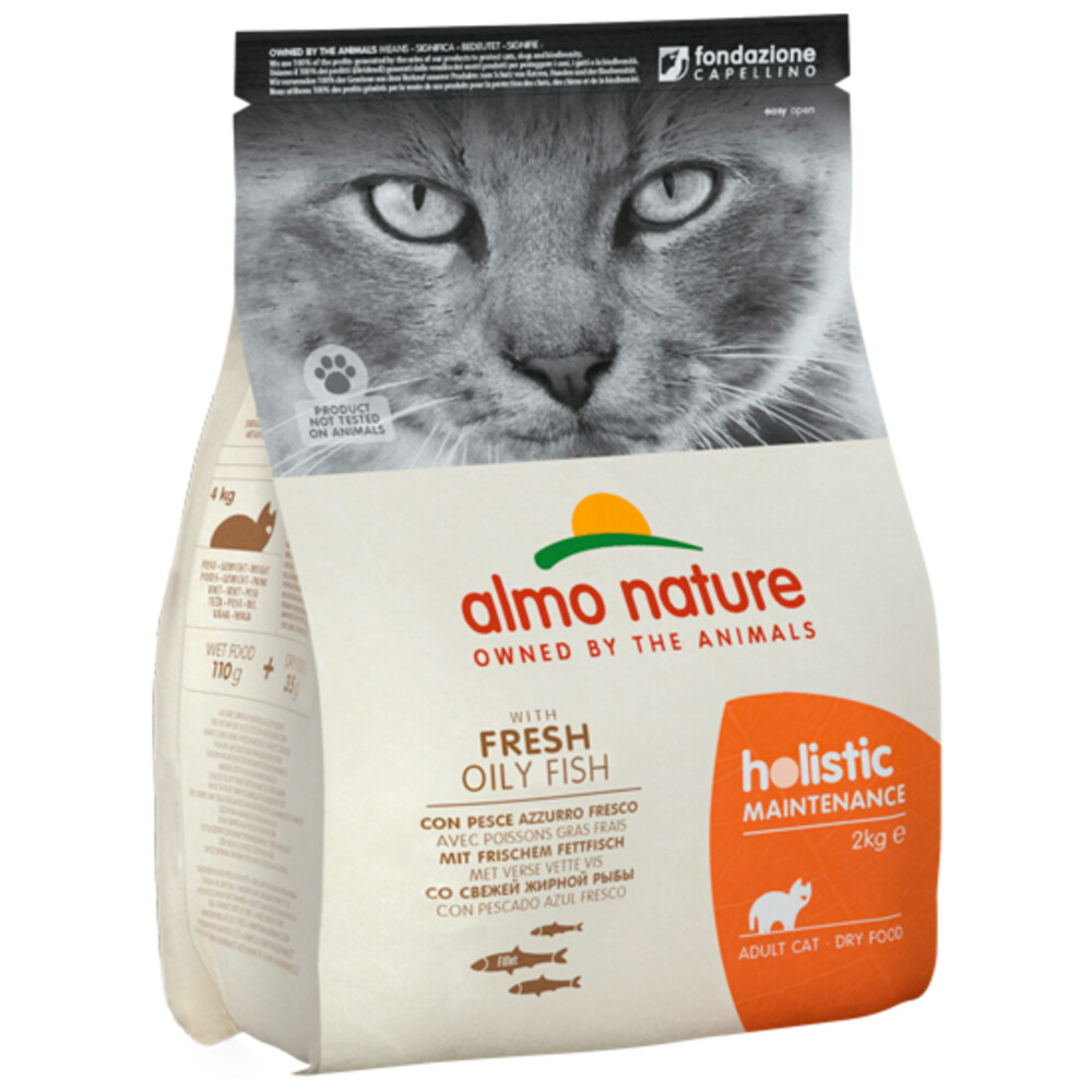 3x Almo Nature Nature Holistic Kattenvoer Witvis Rijst 2 kg