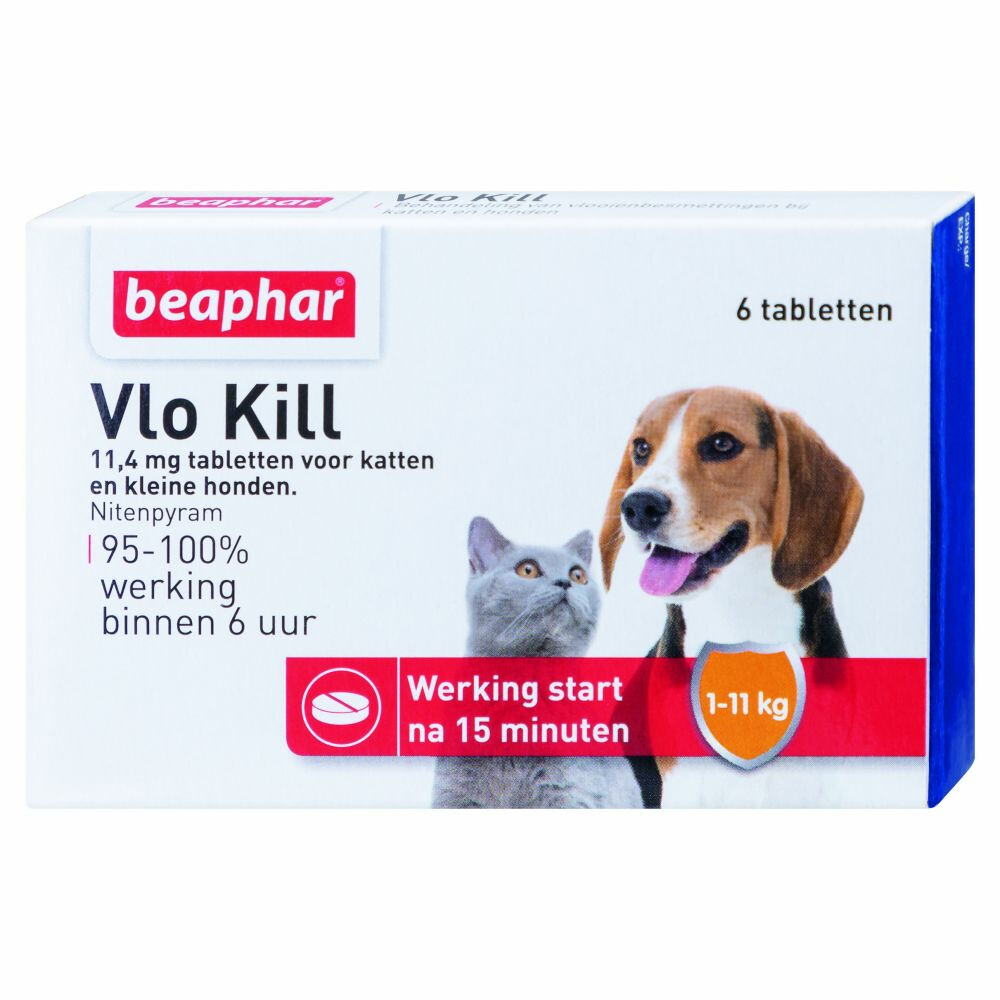 karbonade Verzending theorie Beaphar Vlo Kill Kleine Hond - Kat 6 tabletten | Plein.nl