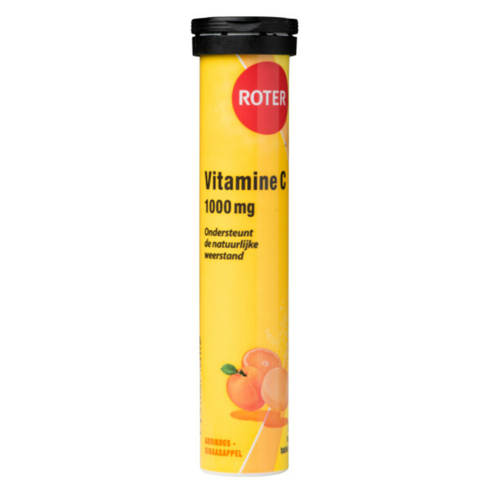Roter Vitamine C Bruistabletten Ascorbinezuur Abrikoos-sinaasappelsmaak 20st