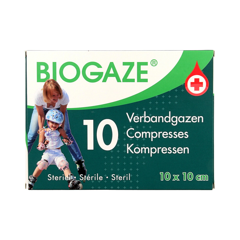Biogaze Verbandgazen Steriel 10x10cm 10st