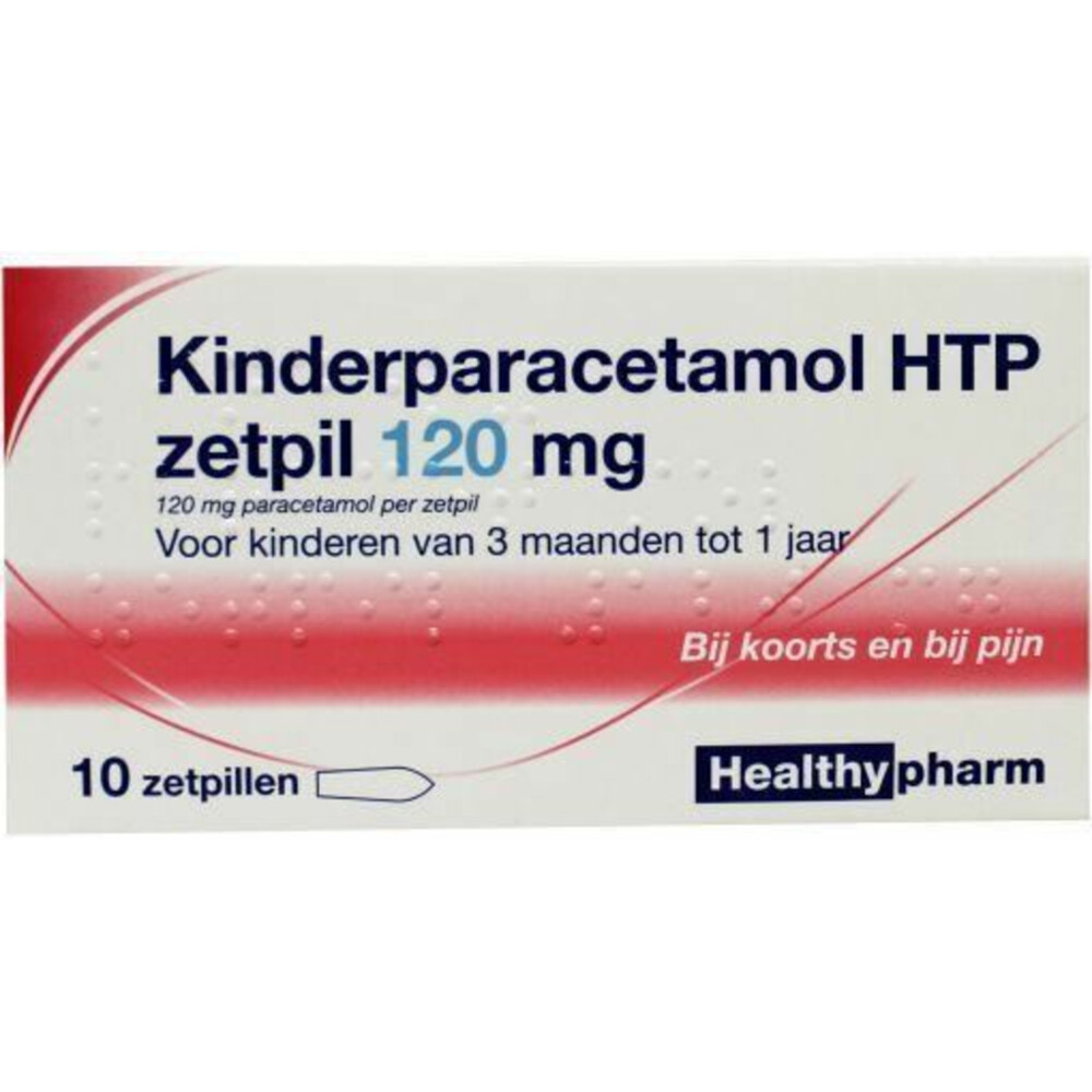 Healthypharm Paracetamol Kinderen Zetpillen 120mg 10stuks