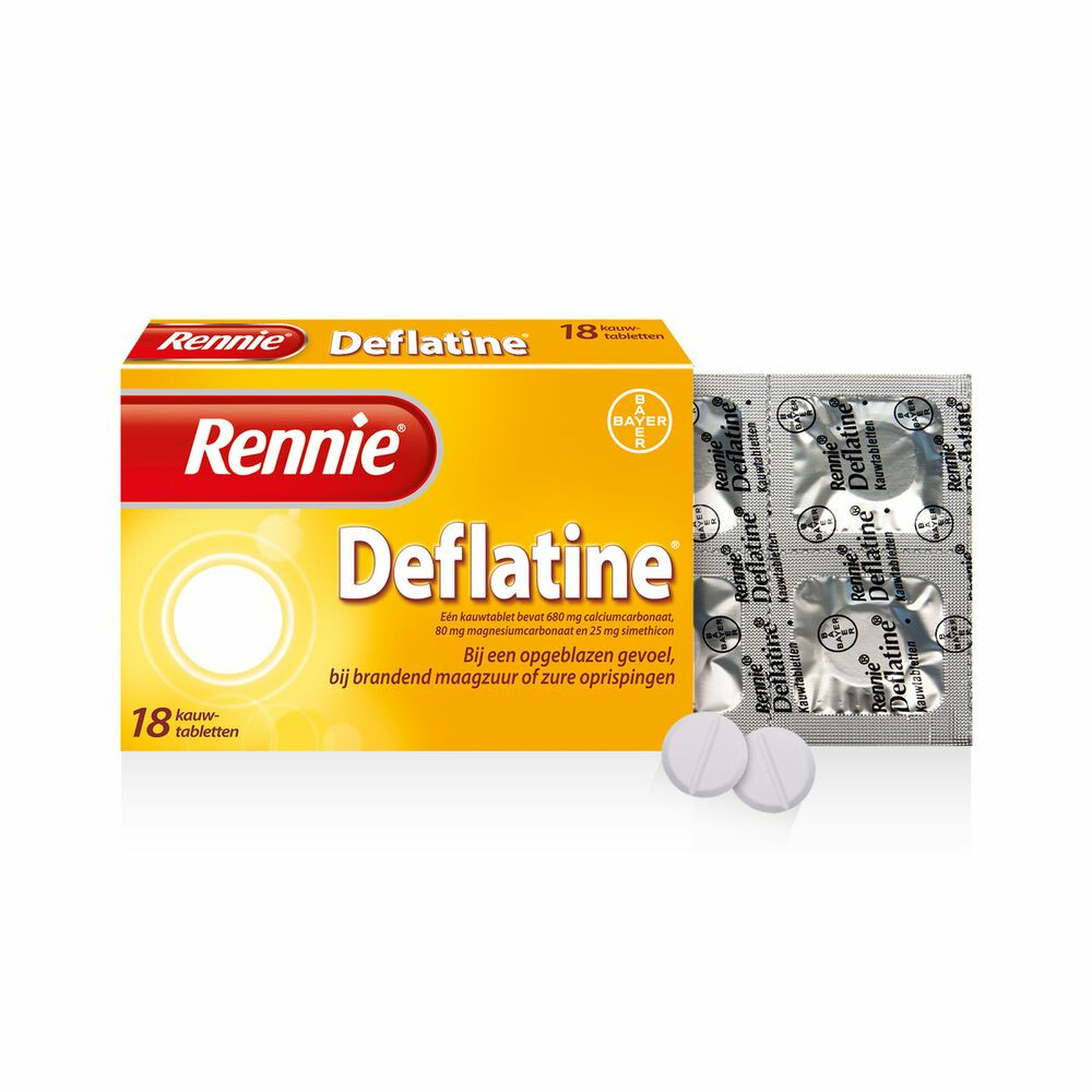 Rennie Deflatine 18 tabletten Plein.nl