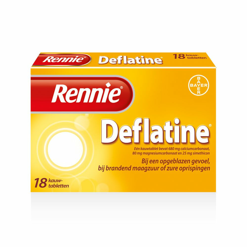 Rennie Deflatine 18 tabletten Plein.nl