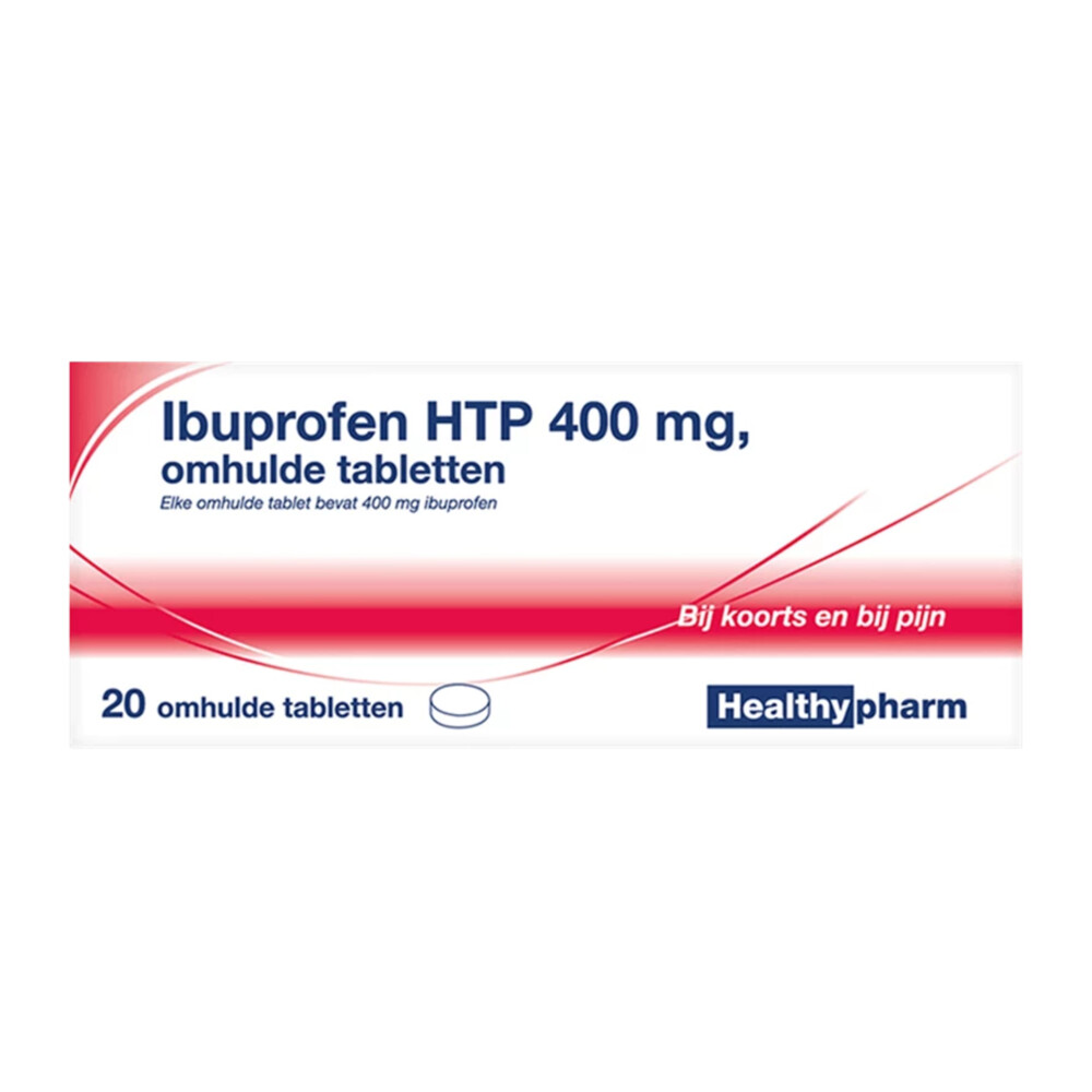 Healthypharm Ibuprofen Tabletten 400mg Suikervrij 20tab