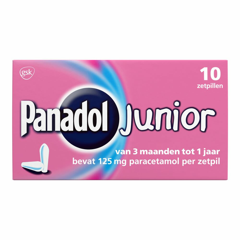 Panadol Junior Zetpillen 125mg 3maanden-1jaar 10stuks