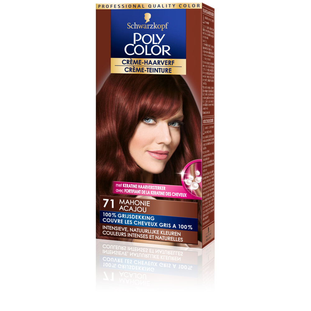 Poly Color 71 Poly Color Créme Permanente Haarverf 71 Mahonie 90 ml | Plein.nl