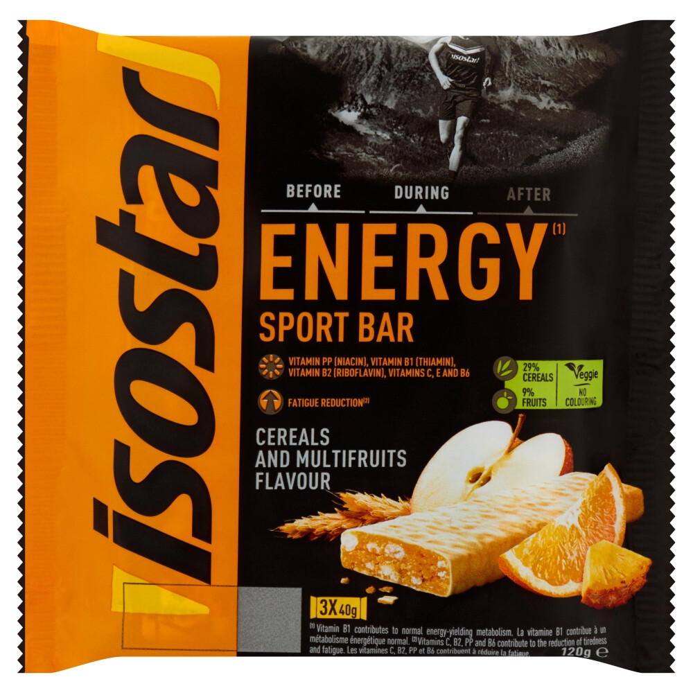 12x Isostar High Energy Sportreep Multifruits 3 x 40 gr