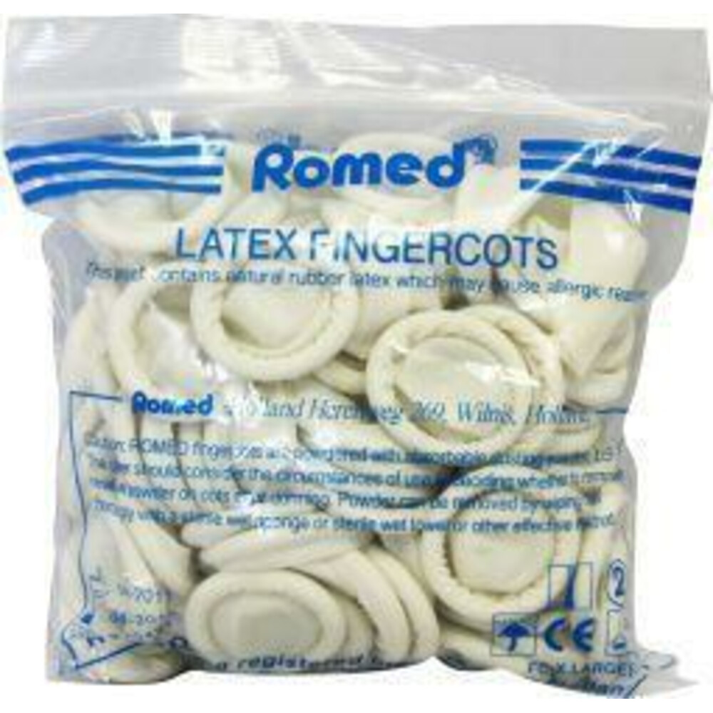 Romed Vingercondooms latex XL 100stuks