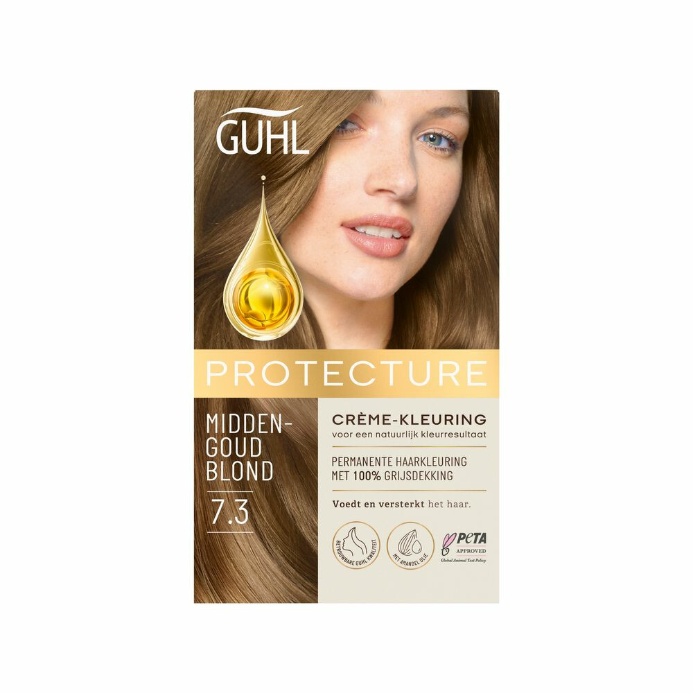 Guhl Haarverf Beschermende Creme-kleuring 7.3 Midden Goudblond Voordeelverpakking