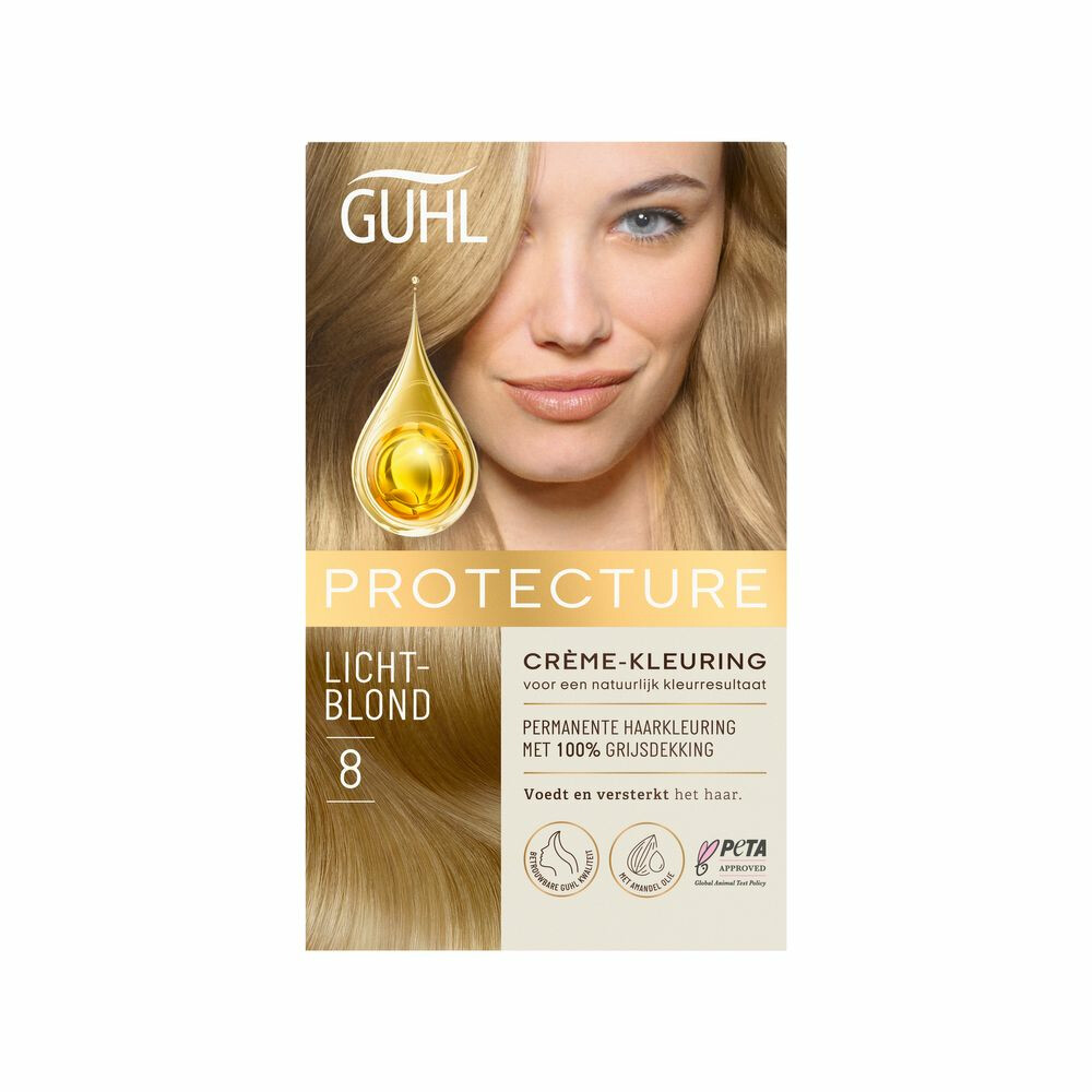 Guhl Haarverf Beschermende Creme-kleuring 8 Licht Blond Voordeelverpakking