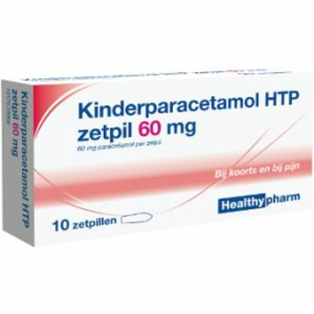 Healthypharm Paracetamol Kinderen Zetpillen 60 Mg 10stuks