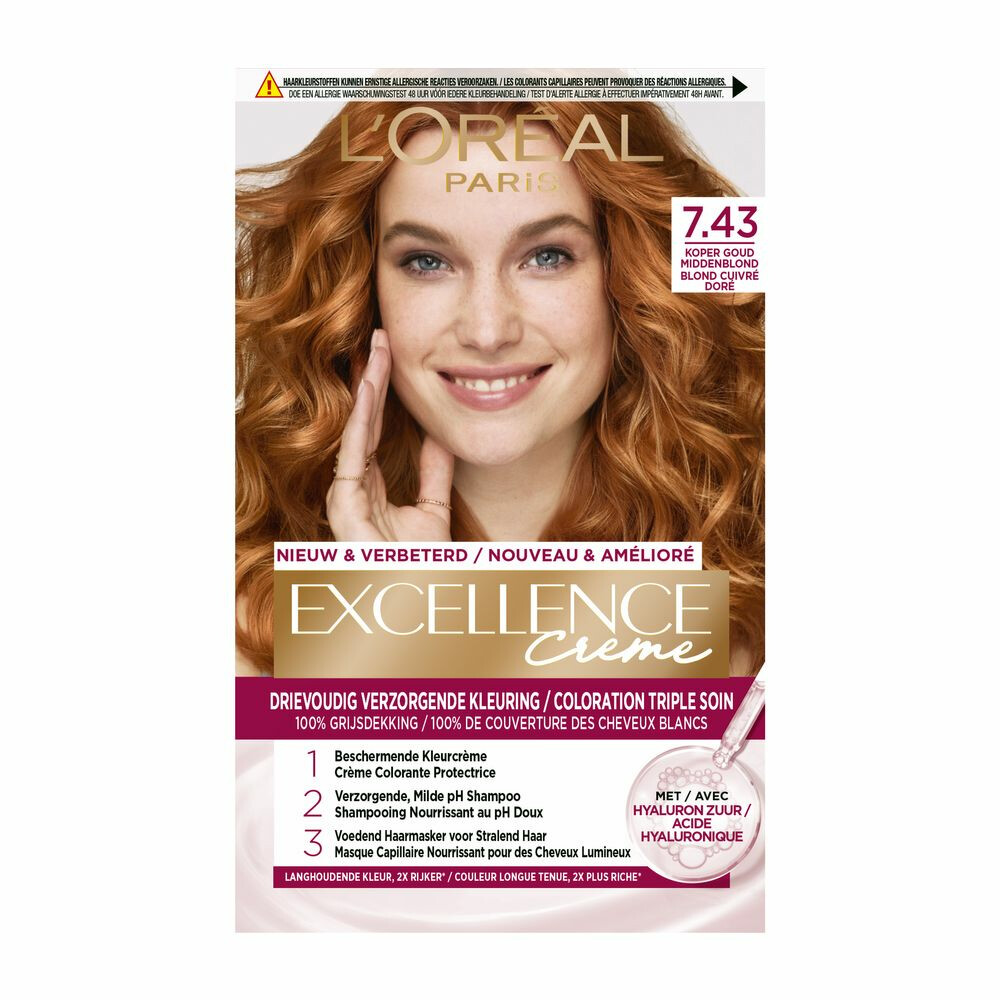 erfgoed magnifiek Diversen L'Oréal Excellence Creme 7.43 Koper Goudblond | Plein.nl