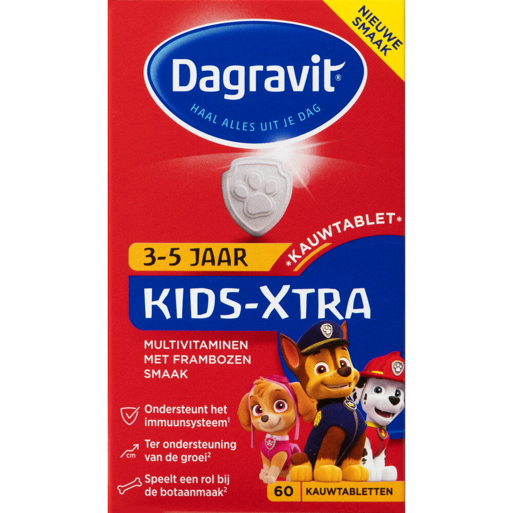 Dagravit Kids-xtra 2-5 Jaar Kauwtabletten 60stuks