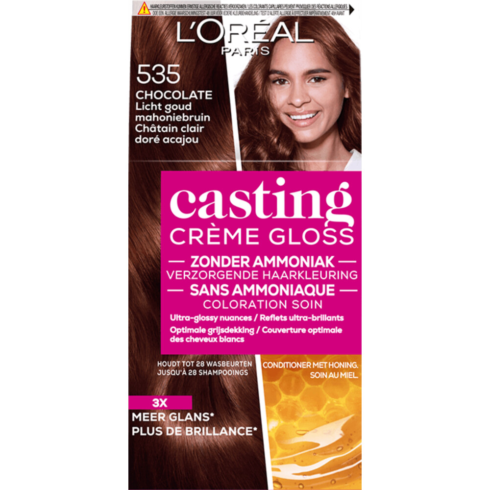L'Oréal Casting Gloss Haarkleuring 535 - Chocolate Licht Goud Mahoniebruin Plein.nl