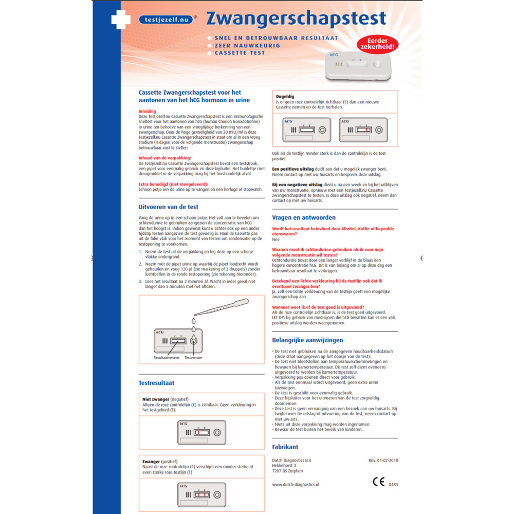 TestJezelf. nu Zwangerschapstest 3 stuks, foto 3