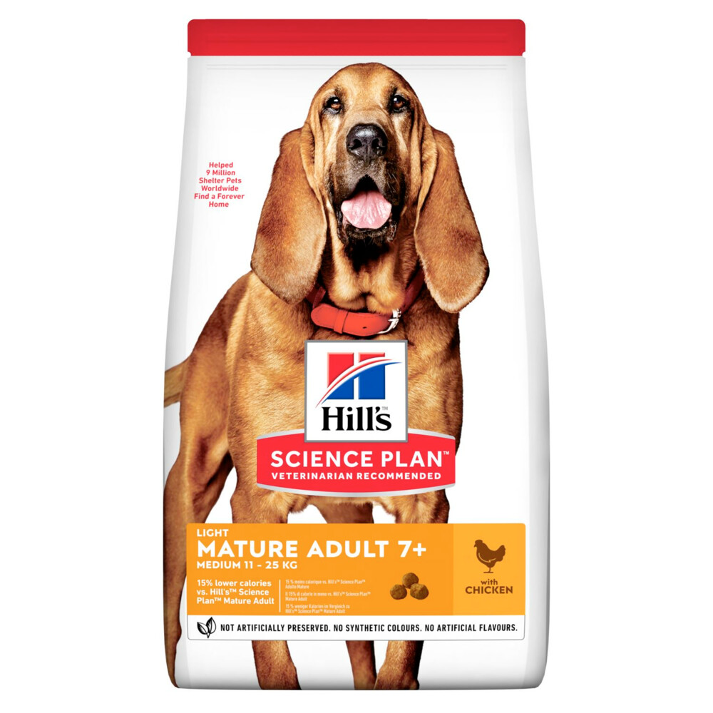Hill's Hondenvoer Mature Adult Medium Light Kip 12 kg | Plein.nl