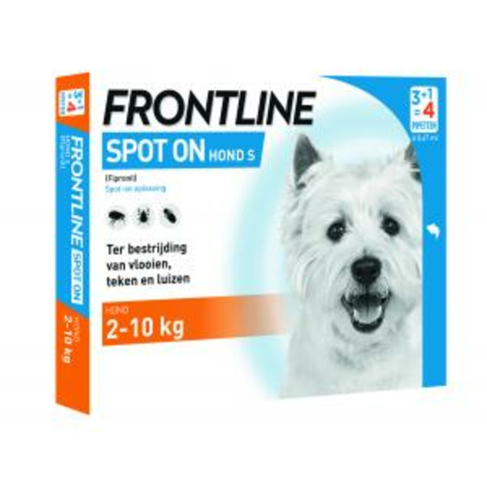 rotatie aanbidden geboren Frontline Spot On Anti Vlooien en Teken Druppels Hond tot 10 kg 4 pipetten  | Plein.nl