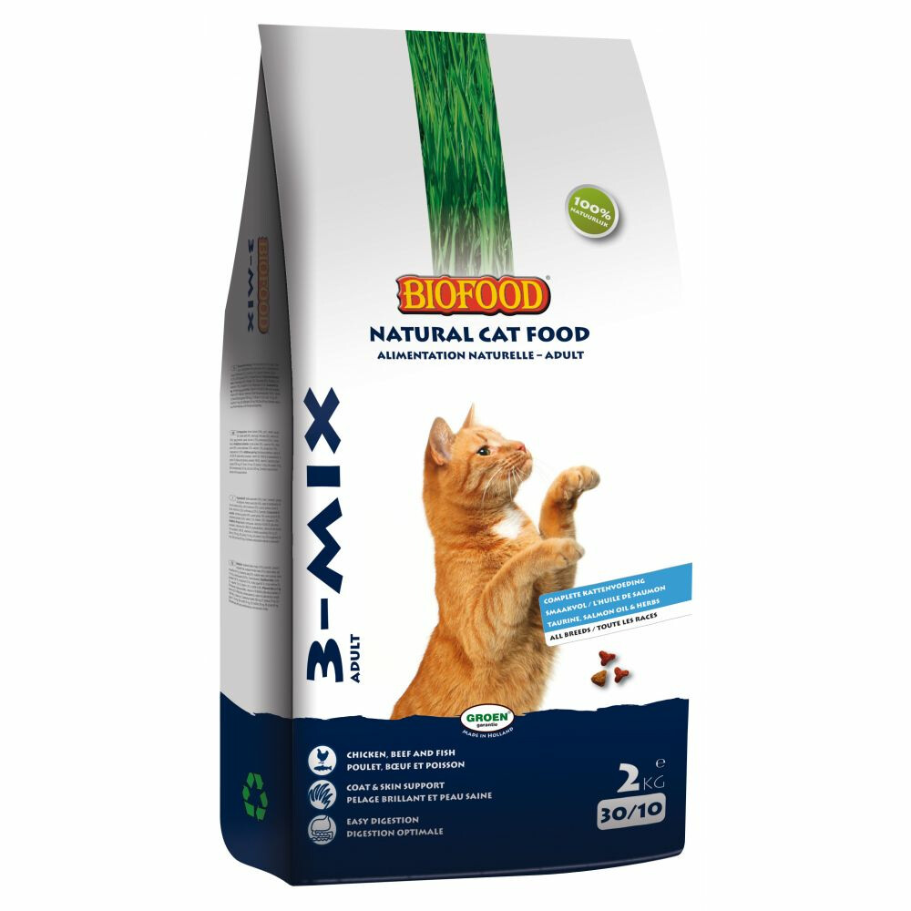 6x Biofood Kattenvoer 3 Mix 2 kg