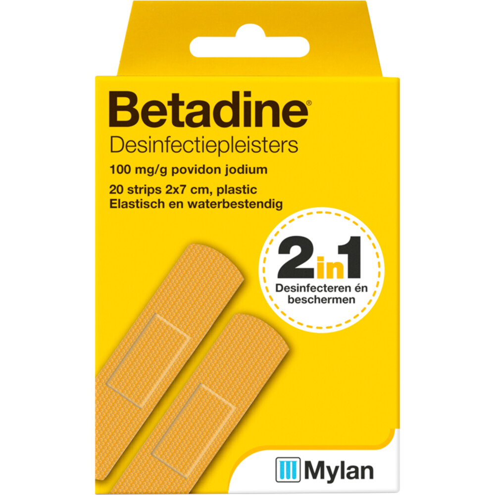 6x Betadine Desinfectiepleisters Strips 20 stuks