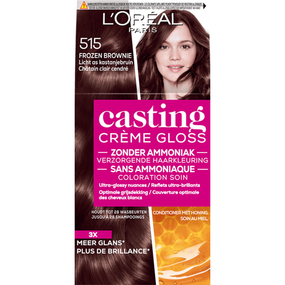 Loreal Paris Casting Creme Gloss 515 Licht Kastanjebruin Voordeelverpakking